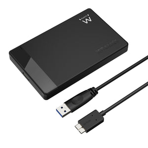 EW7049 caja para disco duro externo Carcasa de disco duro/SSD Negro 2.5"