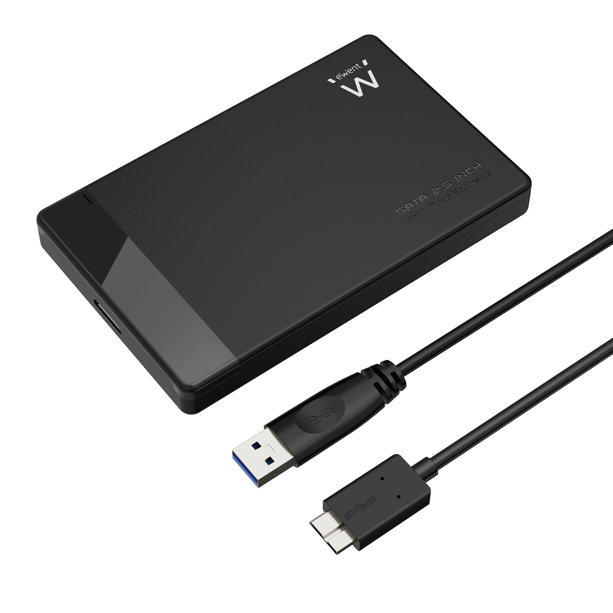 EW7049 caja para disco duro externo Carcasa de disco duro/SSD Negro 2.5"