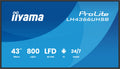 LH4366UHSB-B1AG pantalla de señalización Pantalla plana para señalización digital 109,2 cm (43") LCD Wifi 800 cd / m² 4K Ultra HD Negro Procesador incorporado Android 24/7