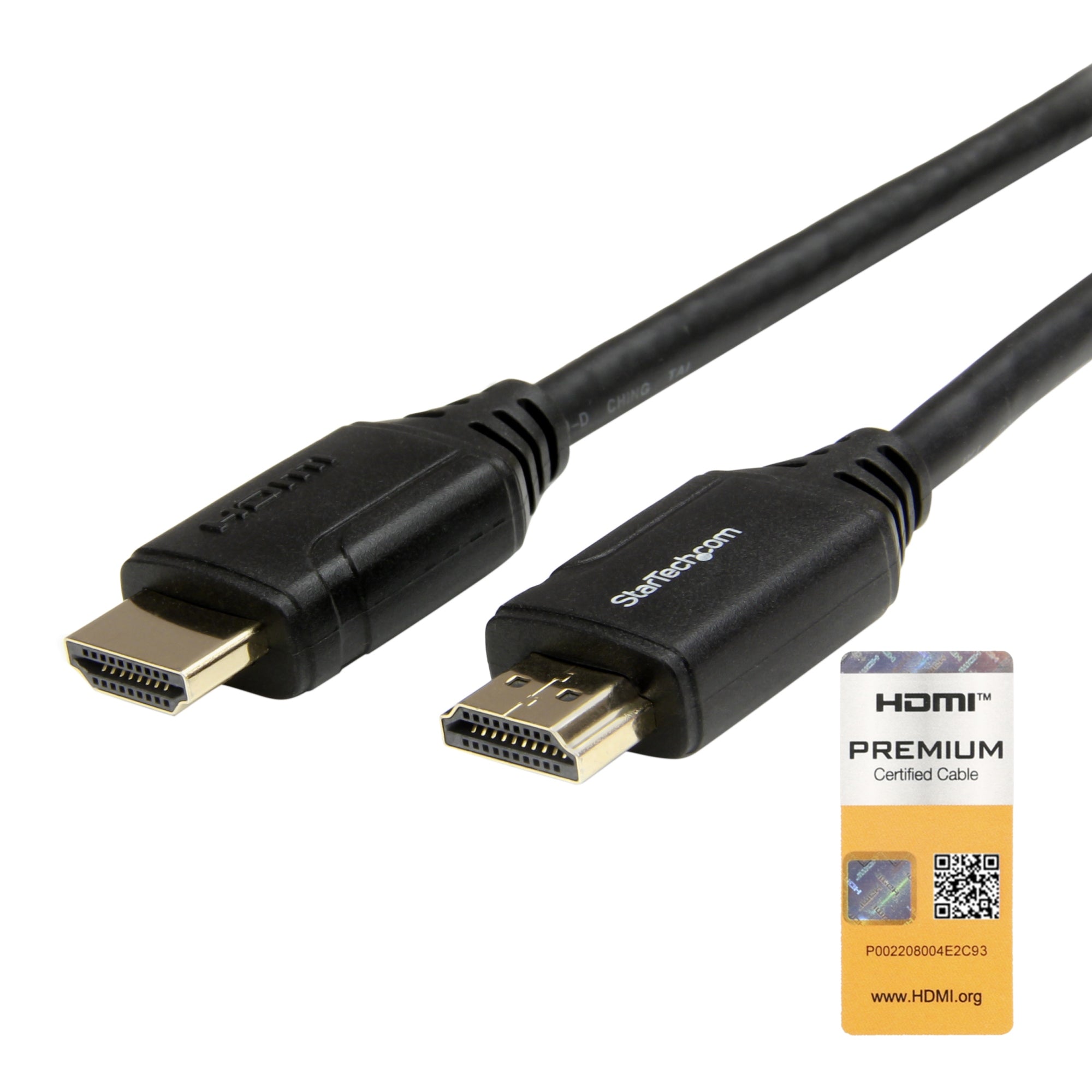 Cable de 50cm HDMI 2.0 Certificado Premium con Ethernet - HDMI de Alta Velocidad Ultra HD de 4K a 60Hz HDR10 - para Monitores o TV UHD