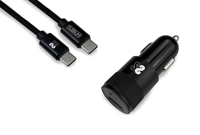 SUBCHG-5CPD11 cargador de dispositivo móvil Smartphone Negro Encendedor de cigarrillos, USB Carga rápida Auto