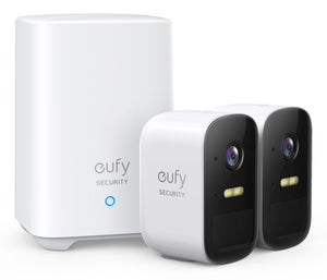Security eufyCam 2C, Camara vigilancia WiFi Exterior, Camara de vigilancia Exterior,180 días de duración de la batería, HD 1080p, nessun Costo mensile, Conjunto de Dos cámaras