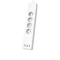 Regleta Inteligente WiFi con 4 enchufes y 4 USB (Enchufe múltiple sin hub/Gateway, con USB, 4 enchufes, con protección contra sobrecarga, Control por aplicación y Voz, 10 A), Color Blanco