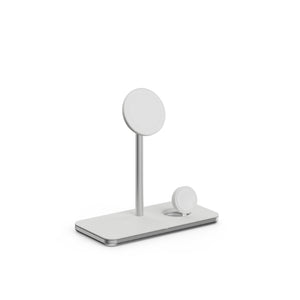 SOPORTE BASE DE CARGA INALAMBRICO 3en1 MAGSAFE PLATA LINQ