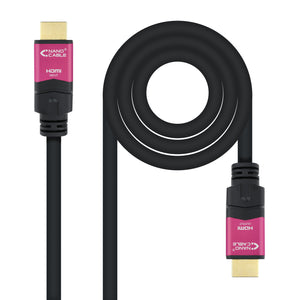 10.15.3715 cable HDMI 15 m HDMI tipo A (Estándar) Negro, Rosa