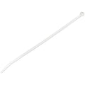 Bridas de 25cm para cables - 4 mm de ancho, 68 mm de diámetro, soportan 22 kg de tensión, de nylon, cierre automático y punta curva, 94V-2/UL, paquete de 100 - blancas