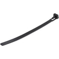 Bridas reutilizables de 15cm para cables - 7 mm de ancho, 35 mm de diámetro, soportan 22 kg de tensión, de nylon, para interior/ext., 94V-2/UL, paquete de 100 - negras