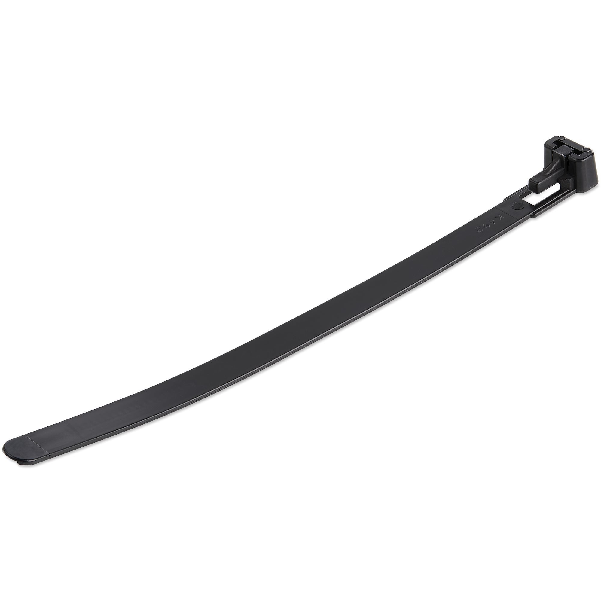 Bridas reutilizables de 15cm para cables - 7 mm de ancho, 35 mm de diámetro, soportan 22 kg de tensión, de nylon, para interior/ext., 94V-2/UL, paquete de 100 - negras