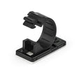 100 Clips de Gestión de Cableado Adhesivos - Negro - Organizador de Cableado para Escritorios/Oficinas - Mordaza de Nylon Autoadhesiva con Clasificación contra Fuego UL/94V-2