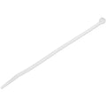 Bridas de 20cm para cables - 4 mm de ancho, 55 mm de diámetro, soportan 22 kg de tensión, de nylon, cierre automático y punta curva, 94V-2/UL, paquete de 100 - blancas