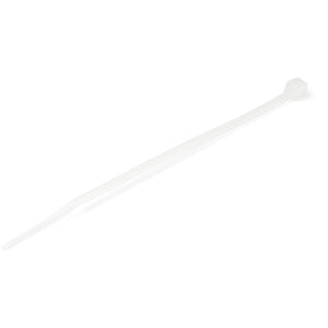 Bridas Ataduras de 10cm para Cables - Ancho 2mm, Diámetro del Haz 22mm, 8kg de Resistencia, Ataduras de Cremallera de Nylon Autobloqueantes, UL 94V-2, Paquete de 100 - Blanco