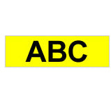 Strong Adhesive Gloss Laminated Tape - 9mm, Black/Yellow cinta para impresora de etiquetas TZ