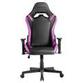 MGC-PRO, Silla Gaming Profesional, Acabado Cuero PU, Reposabrazos 2D y Respaldo Reclinable 135°, Cojines Lumbar y Cervical Soft-Touch, Ruedas XL y Pistón Gas Clase 4, Morado