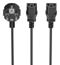 Cable Alimentacion CPU, CEE7/M-2xC13/H, Negro, 3.0m