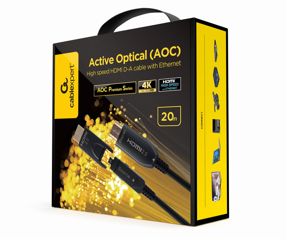CCAP-HDMIDD-AOC-30M cable HDMI HDMI Type-A/HDMI Type-D Negro