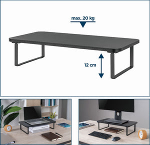 MS-TABLE-03 soporte para monitor Escritorio Negro