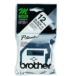 Labelling Tape - 12mm, Black/White, Blister cinta para impresora de etiquetas M