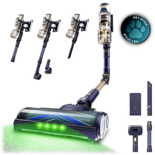 Aspiradora Escoba Sin Cable Conga Rockstar Rs80 Pet Flex Neo. 600w, Potencia De Succión 200aw, Cepillo Antienredos Cecotec