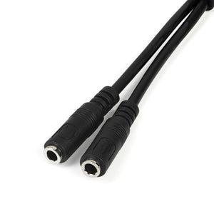 Adaptador de Auriculares con Micrófono Mini-Jack 3,5mm de 4 pines a Conectores Separados de Auriculares y de Micrófono - Conversor de 4 a 3 Posiciones y 2 Posiciones M a H