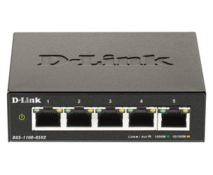 DGS-1100-05V2/B switch Gestionado L2 Gigabit Ethernet (10/100/1000) Negro