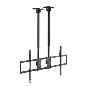 Soporte de Techo Extensible con doble mástil para Pantallas 60-120", Negro