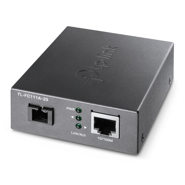 TL-FC111A-20 convertidor de medio 100 Mbit/s Monomodo Negro