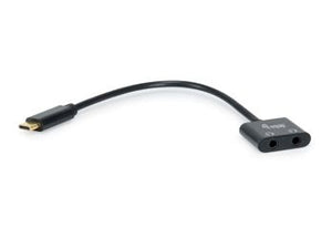 Adaptador DAC de audio USB-C a dual de 3,5 mm