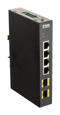 DIS-100G-6S switch No administrado Gigabit Ethernet (10/100/1000) DIN rail Negro
