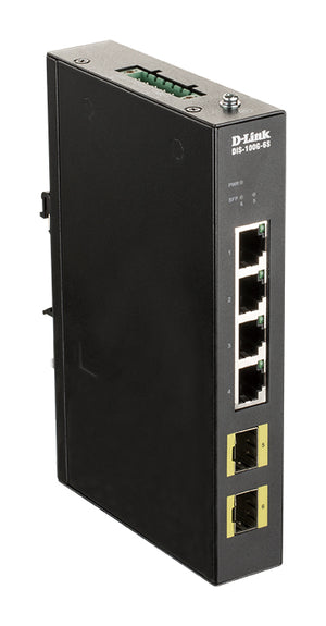 DIS-100G-6S switch No administrado Gigabit Ethernet (10/100/1000) DIN rail Negro