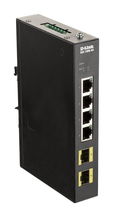 DIS-100G-6S switch No administrado Gigabit Ethernet (10/100/1000) DIN rail Negro