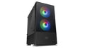 MCZ, Caja PC Compacta Premium, MicroATX, Panel + Frontal Mesh, Negro