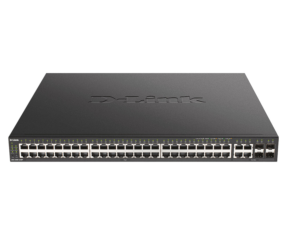 DGS-2000-52MP switch Gestionado L2/L3 Gigabit Ethernet (10/100/1000) Energía sobre Ethernet (PoE) 1U Negro