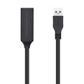 Cable USB 3.0 Prolongador con amplificador y alim., Tipo A/M-A/H, Negro, 10m