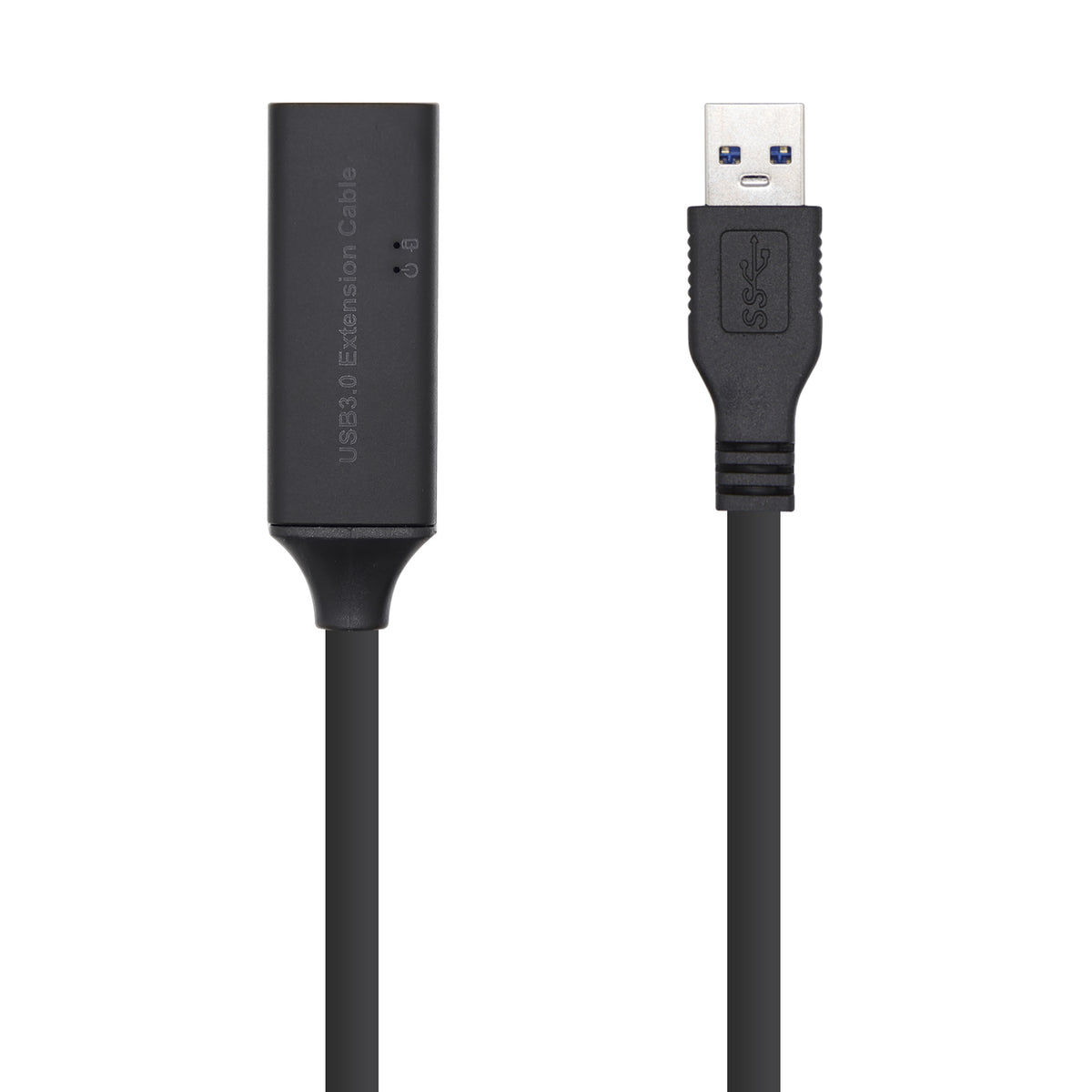 Cable USB 3.0 Prolongador con amplificador y alim., Tipo A/M-A/H, Negro, 10m