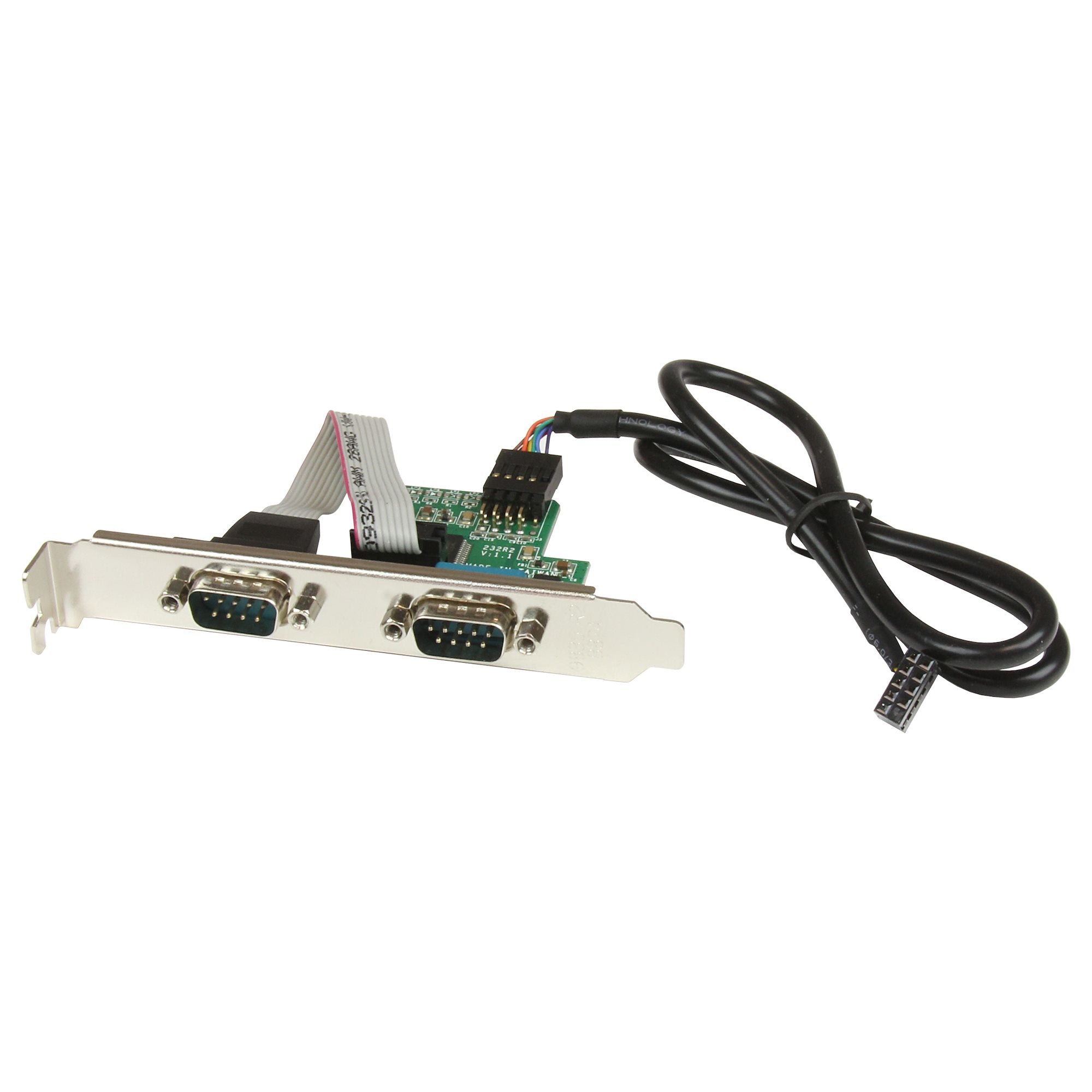 Adaptador Bracket de Placa Base Interna USB a 2 Puertos Serie - DB9 RS232