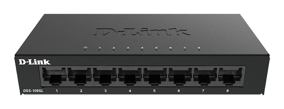 DGS-108GL No administrado Gigabit Ethernet (10/100/1000) Escritorio Negro