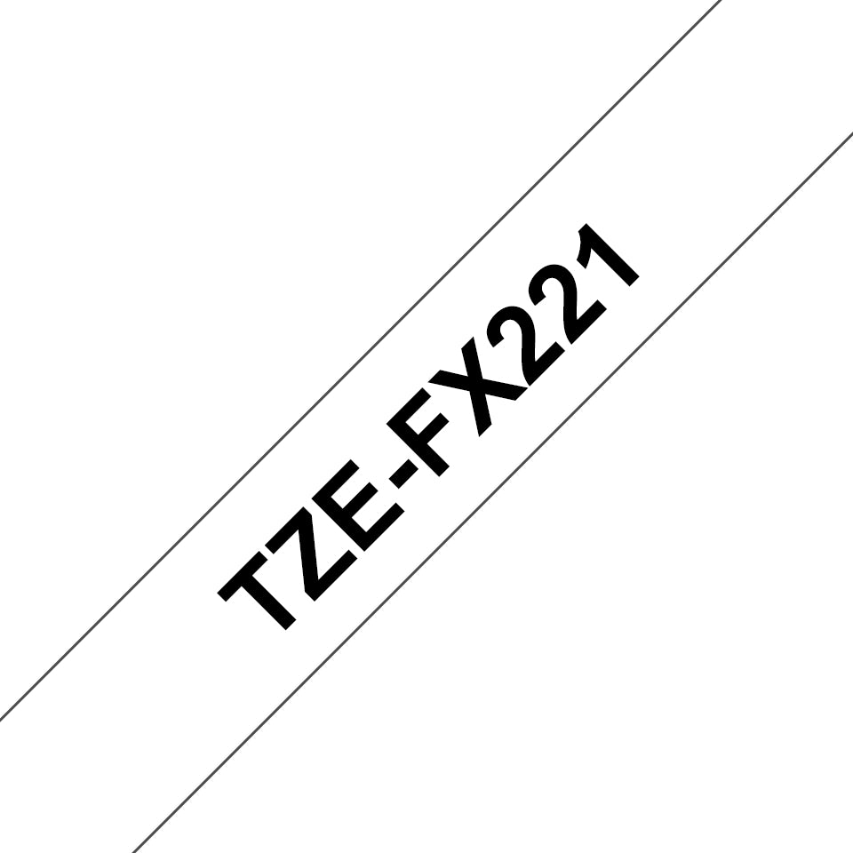 TZE-FX221 cinta para impresora de etiquetas Negro sobre blanco