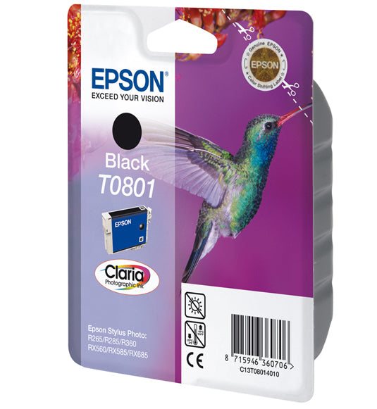 Hummingbird Singlepack Black T0801 Claria Photographic Ink