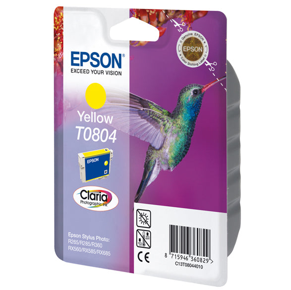 Hummingbird Singlepack Yellow T0804 Claria Photographic Ink