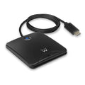EW1055 lector de tarjeta inteligente Interior USB USB 3.2 Gen 1 (3.1 Gen 1) Negro