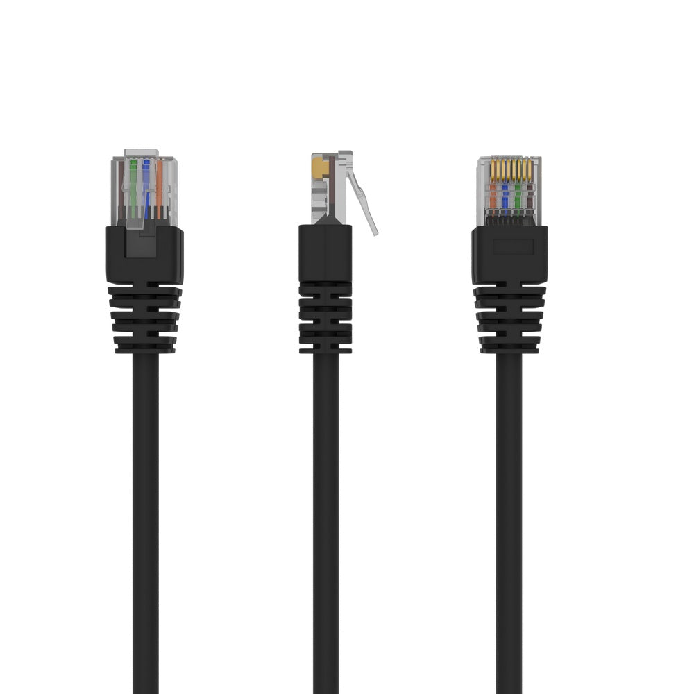 PP12-3M/BK cable de red Negro Cat5e U/UTP (UTP)