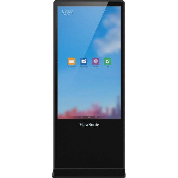 EP5542T pantalla de señalización Diseño de tótem 139,7 cm (55") LED 450 cd / m² 4K Ultra HD Negro Pantalla táctil Android 8.0