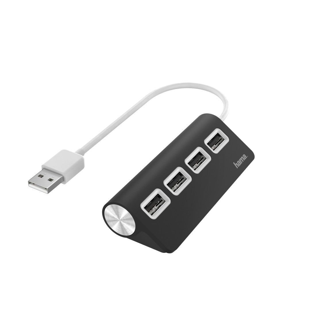 USB HUB con 4 Puertos (Concentrador USB con rápida Transferencia de Datos, Adaptador multipuertos USB. 4 en 1), Color Negro