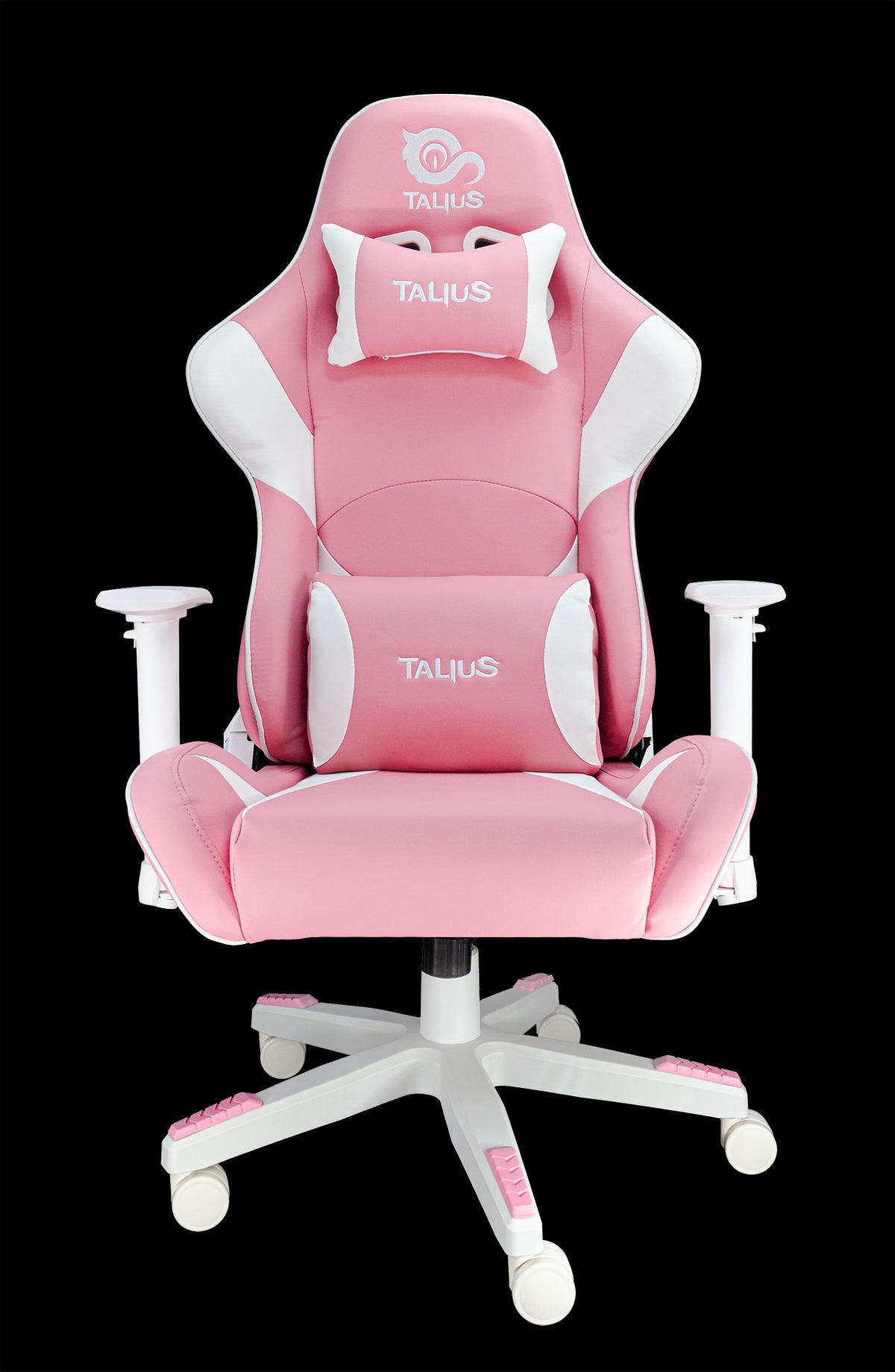 Silla Dragonfly gaming blanco/rosa 2D, butterfly, base nylon, ruedas 60mm nylon, gas clase 4,
