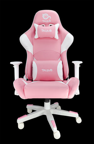 Silla Dragonfly gaming blanco/rosa 2D, butterfly, base nylon, ruedas 60mm nylon, gas clase 4,