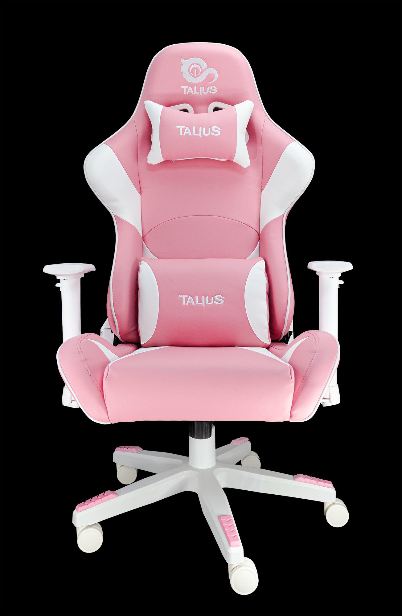 Silla Dragonfly gaming blanco/rosa 2D, butterfly, base nylon, ruedas 60mm nylon, gas clase 4,