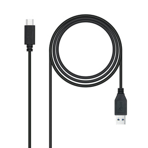 Cable USB 3.1 Gen2 10Gbps 3A, tipo USB-C/M-A/M, negro, 1.5 m