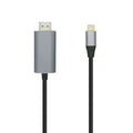 Cable conversor USB-C a HDMI 4K@60HZ, USB-C/M-HDMI/M, Negro, 1.8m