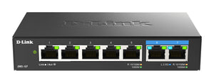 DMS-107/E switch No administrado Gigabit Ethernet (10/100/1000) Negro