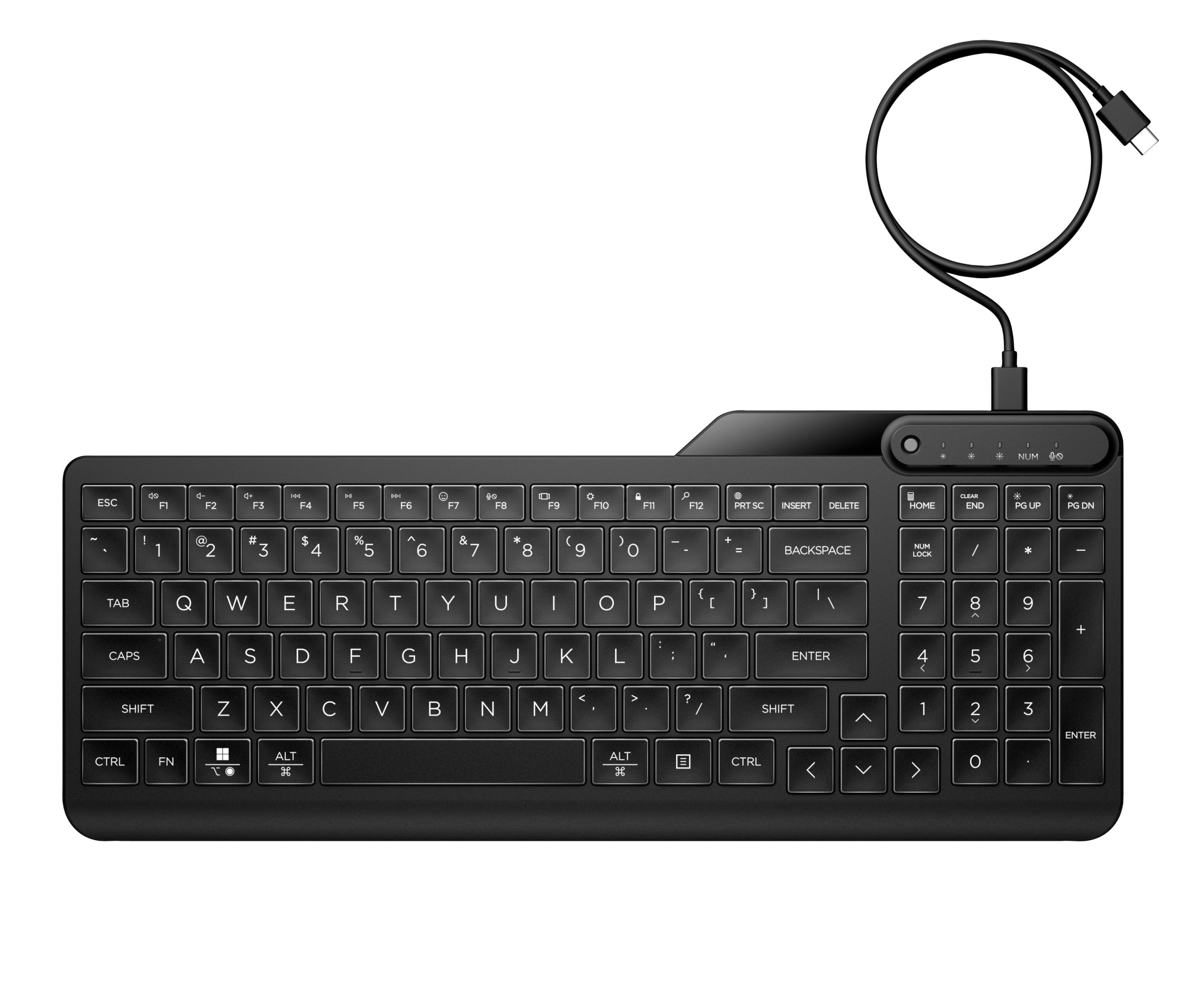 Teclado con cable retroiluminado multidispositivo 405